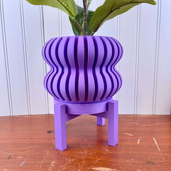 The Daso Indoor Planter Pot with Drainage Tray & Stand, Houseplants - Picture 1 of 10